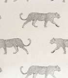 Coussin en coton blanc motif tigre noir image number 2