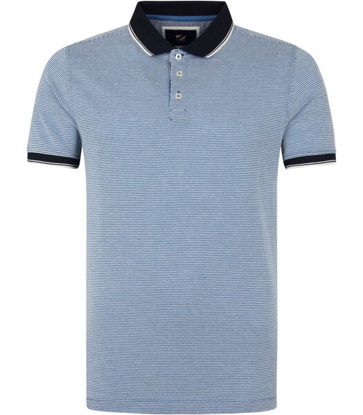 Suitable Knitted Polo Bleu