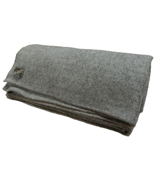 Couverture Killarney Lambswool check Laine Gris
