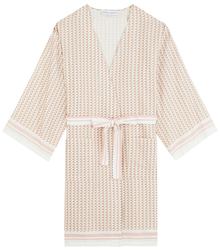 Homewear korte Kimono katoensatijn image number 4
