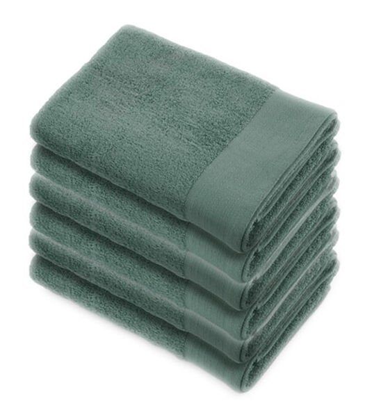 Lot de 6 Soft Cotton serviettes de bain 50x100 Verte