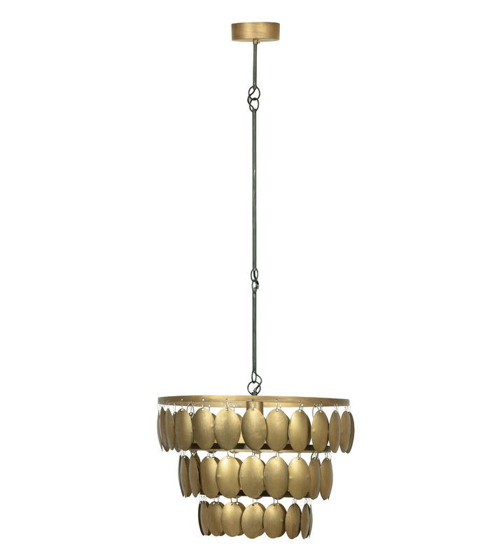 Lampe à suspension - Fer - Laiton antique - 40x48x48 cm - Moondust image number 2