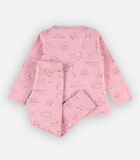 Jersey 2-delige pyjama met dierenprint, roos image number 2