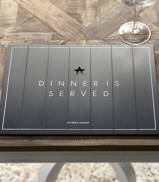 Placemats - Dinner Is Served Placemat - Zwart