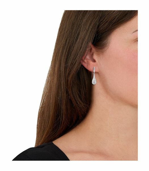Boucles d'oreilles pour femmes, acier inoxydable, zirconium synth.
