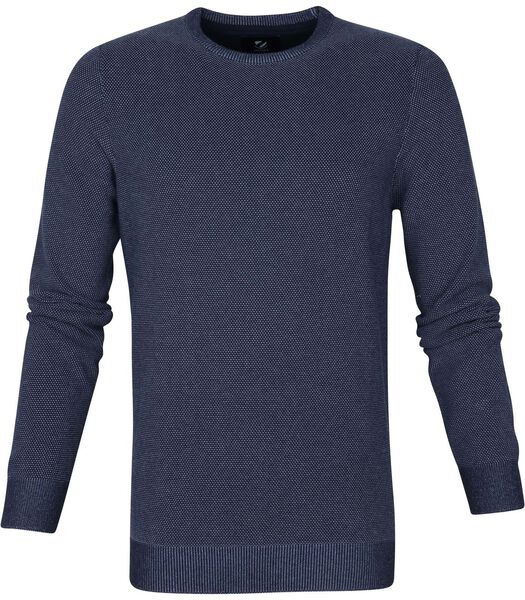 Suitable Respect Pullover Jean Donkerblauw