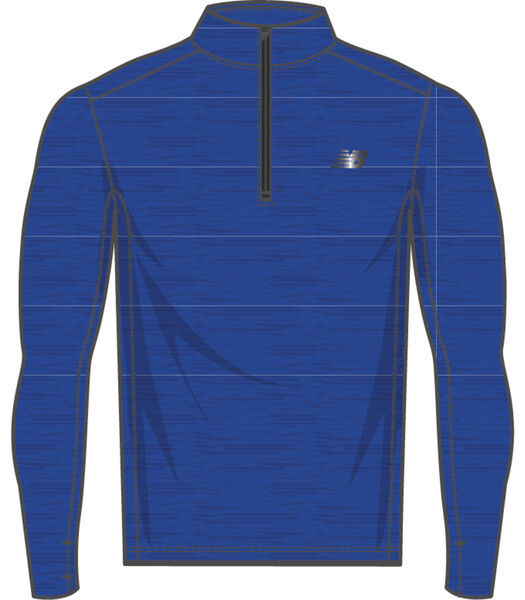 Sweatshirt 1/4 zip Core Space Dye