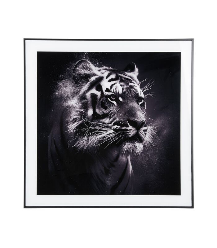 Wanddecoratie Tiger - Zwart - 2x50x50cm image number 0