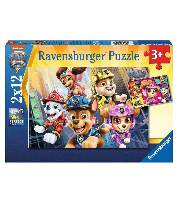 Pat Patrouille Puzzle pour enfants the Movie - 2 x 12 pièces image number 0