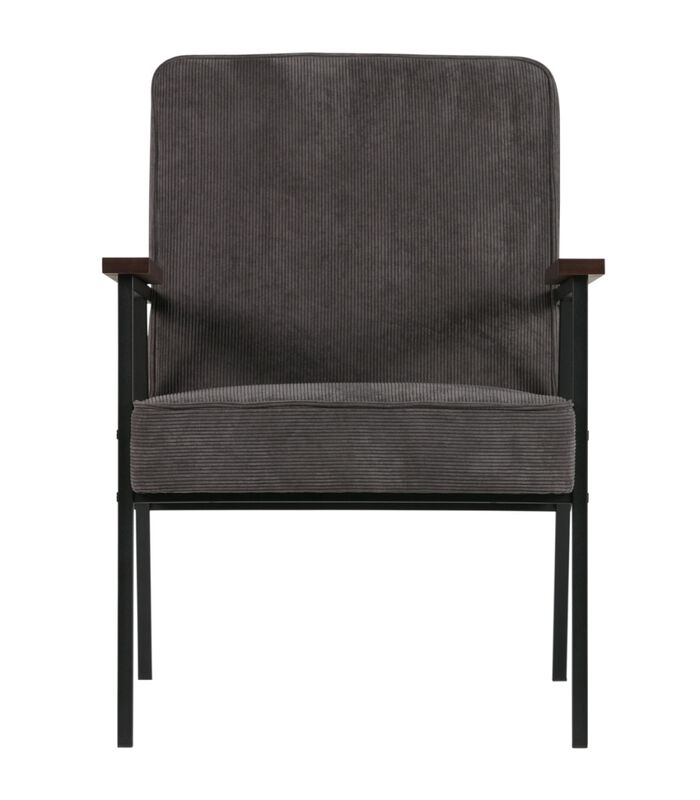 Sally Fauteuil - Ribstof - Antraciet - 87x65x82 image number 0