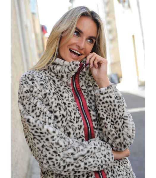 MOOSE faux fur luipaard jasje