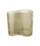 Vase Allure Wave - Vert mousse - 12x18cm image number 0