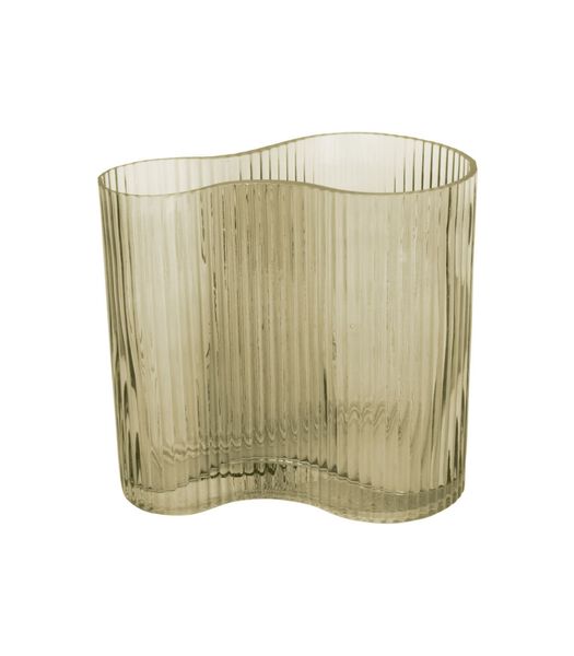 Vaas Allure Wave - Glas Mosgroen - 12x18cm