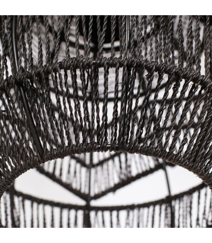 Lampe à suspension - Corde en papier - Noir - 37x35x35 cm - Adelaide image number 1