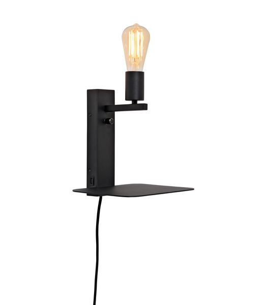 Wandlamp Florence - Zwart - 24x22x25cm