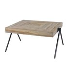 Diamond - Table basse - carrée - 80x80cm - teck patiné - pieds équilibrés - acier image number 0