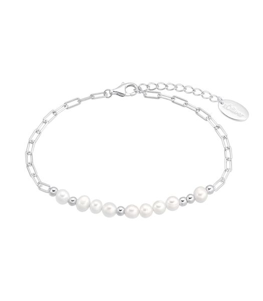 Bracelet pour dames, argent sterling 925, perle de culture d'eau douce