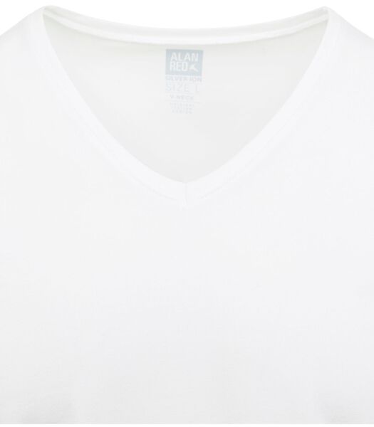 Alan Red T-Shirt Oxford Blanc