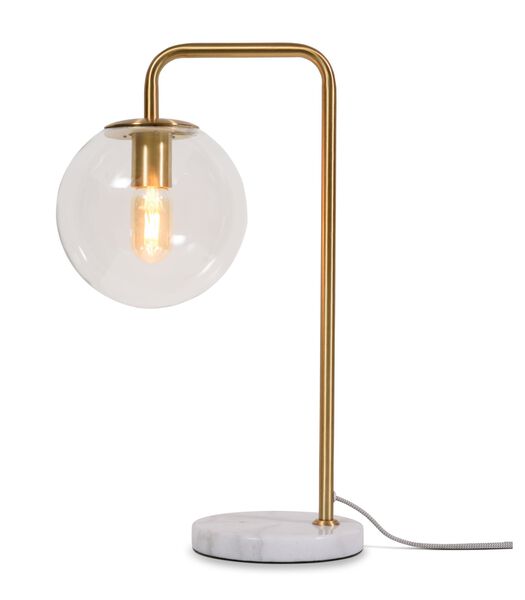 Lampe de Table Warsaw - Or/Verre- 32x20x53cm