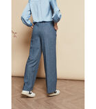 Pantalon blue avec des jambes de pantalon larges avec un image number 1