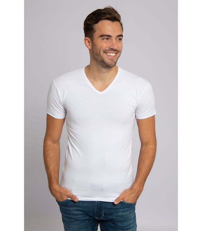 Alan Red T-Shirt Oklahoma Stretch Blanc (Lot de 3) image number 1