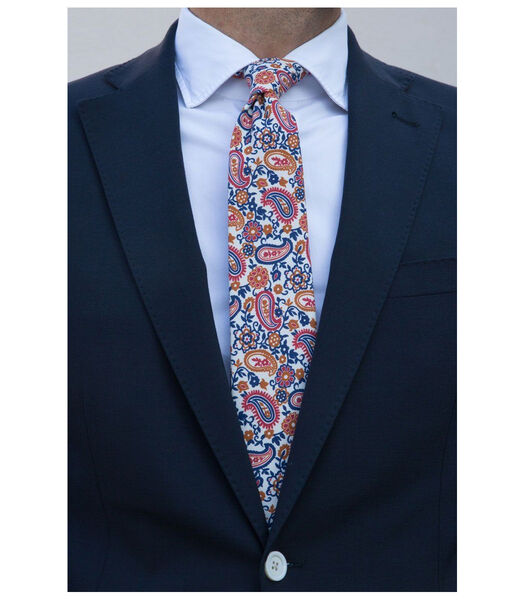 Cravate à motifs paisley en soie