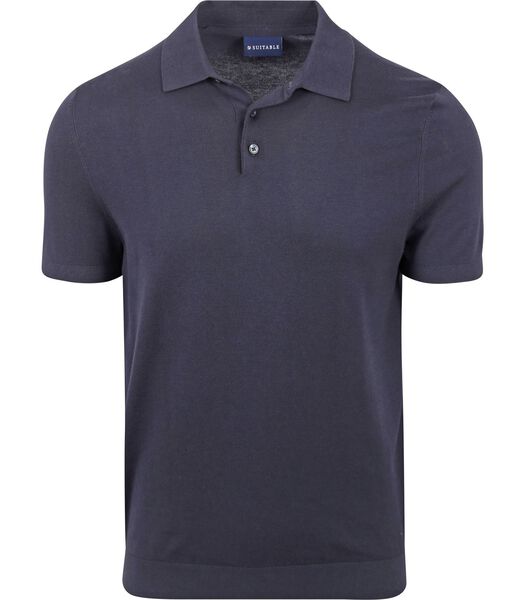 Suitable Knitted Polo Navy