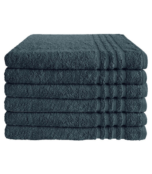Handdoek 70x140 cm Donkerblauw - 6 stuks