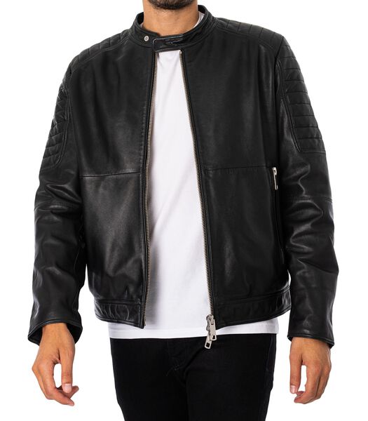 Veste En Cuir Coupe Slim