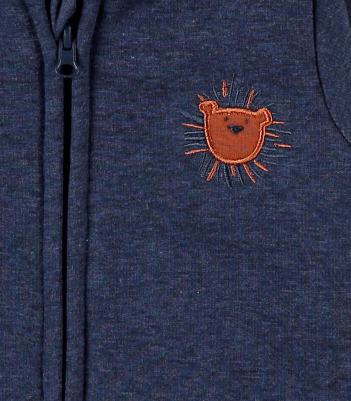Sweatervest met kap, donkerblauw image number 2
