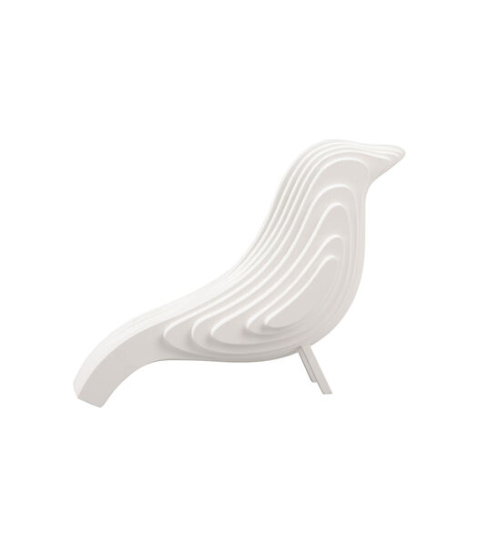 Ornement Silouette Bird - Blanc - 21,5x9x16cm