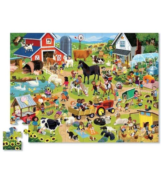 Puzzle - Une journée à la ferme - 48 pièces
