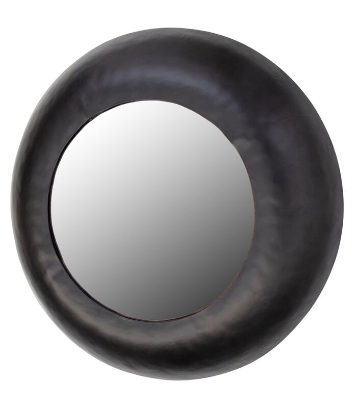 Miroir rond - Iron/glass - Noir - 50x50x7 cm - Wolf image number 1