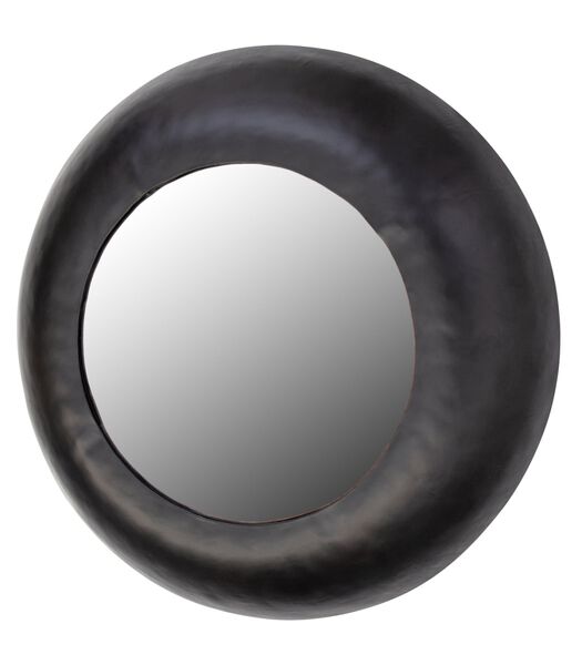 Miroir rond - Iron/glass - Noir - 50x50x7 cm - Wolf