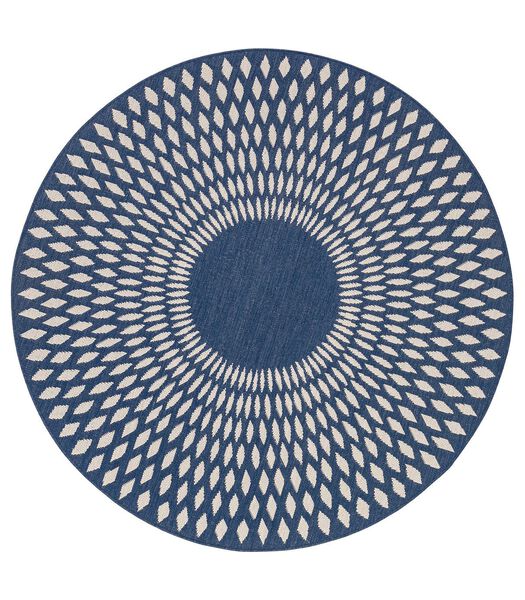 Ronde decor tapijt illusie