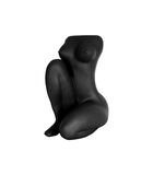 Bloempot Sitting Lady - Polyresin - Zwart - 22x28x37cm image number 1