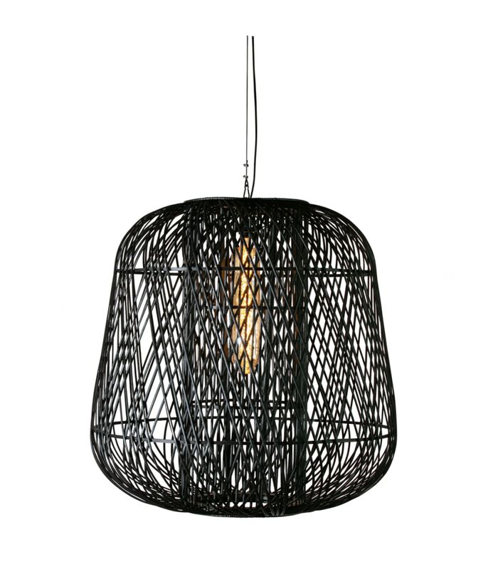 Lampe à Suspension - Bambou - Noir - 100x100x100 - Moza image number 1