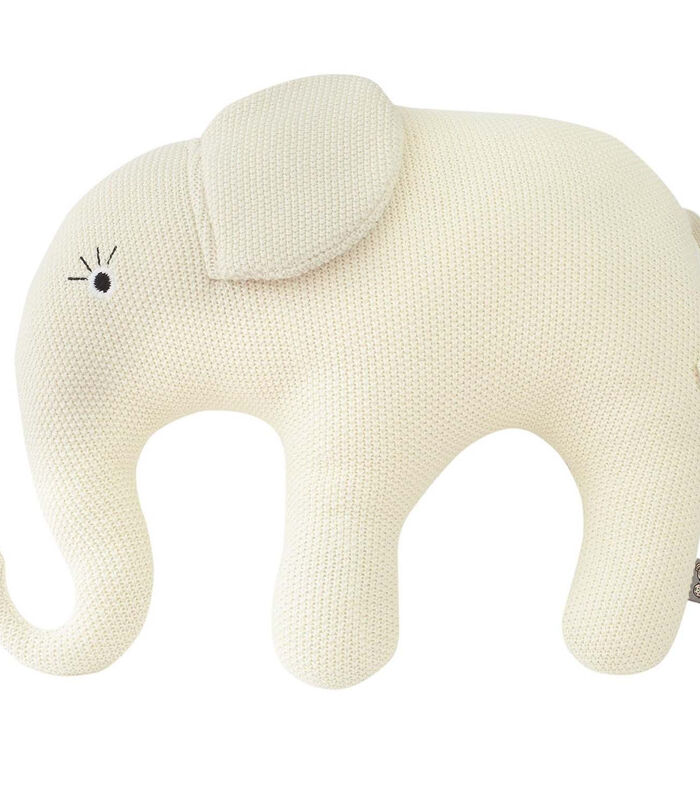 Grande peluche en coton tricot - Eléphant image number 0