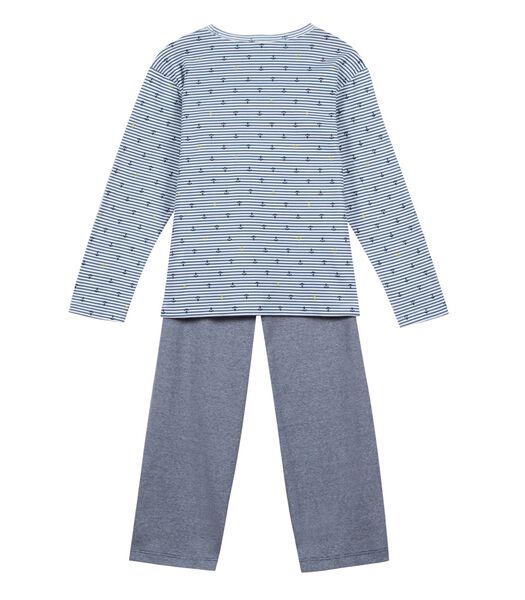 Pyjamatop met lange mouwen en motief vooraan