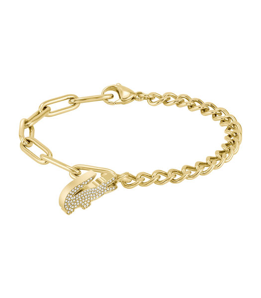 Crocodile geel goud staal armband 2040147