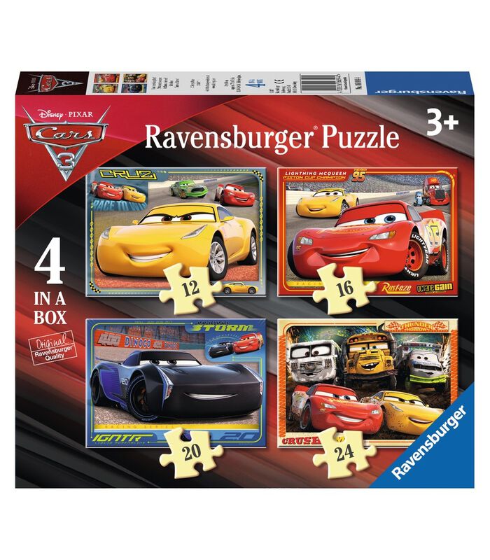 puzzle Disney Cars 3 4puzzels 12+16+20+24p image number 2