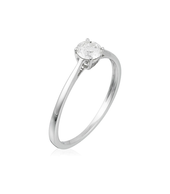 Ring 'Solitaire Impérial' witgoud en diamanten image number 0