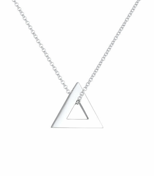 Collier Mens Heirloom Necklace Triangle Pendant Solid Trend En Argent Sterling 925