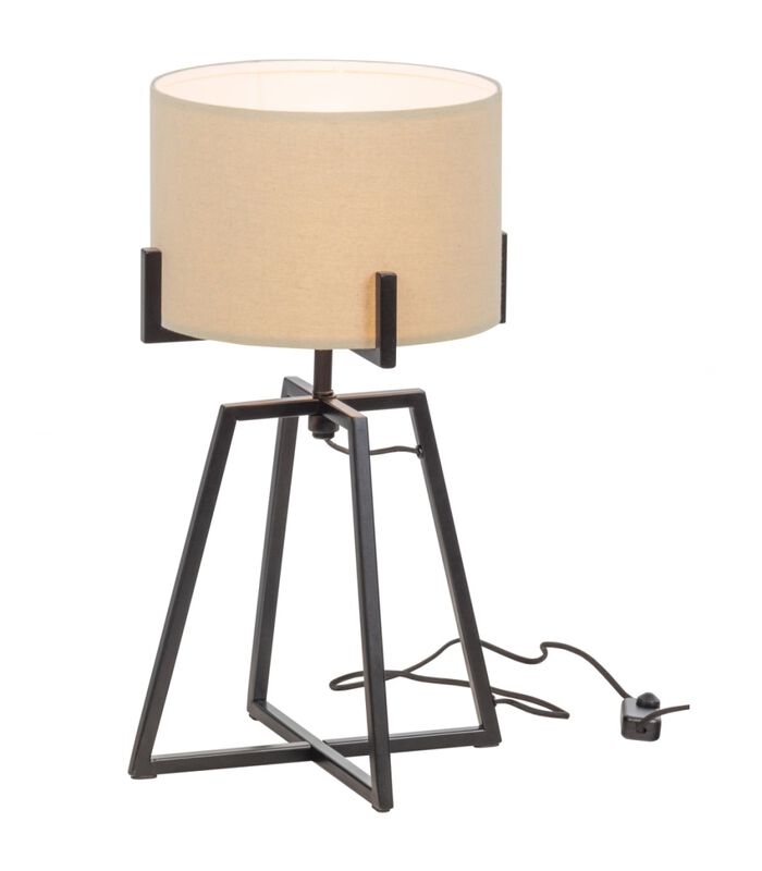 Lampe De Table  - Coton/Métal - Naturel - 60x35x35  - Holly image number 2