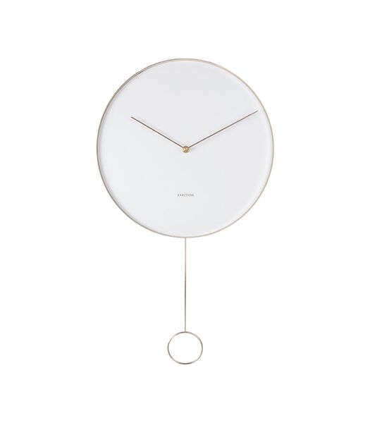 Horloge murale Pendulum - Blanc - Ø34cm