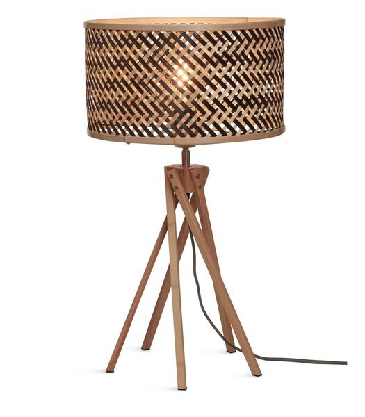 Tafellamp Java - Bamboe/Zwart - Ø32x56cm