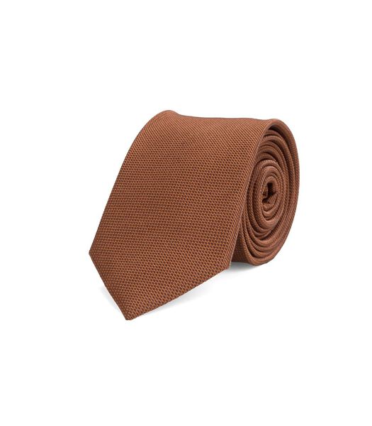 Cravate en soie marron