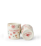 Happy Holidays Earthenware Espresso Mug (set of 2) image number 1