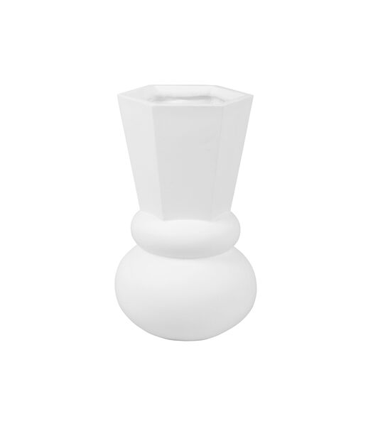 Vase déco Geo Crown - Blanc - Ø15cm