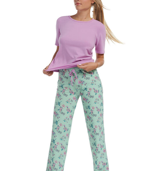 Pyjama indoor outfit broek top korte mouwen Posh
